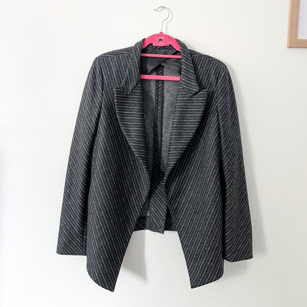 MM LaFleur The Oliver Jacket—Etch Stripe Pinstripe Gray size 12